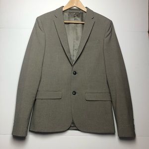 River Island 2-Piece Tan Houndstooth Suit (Skinny)